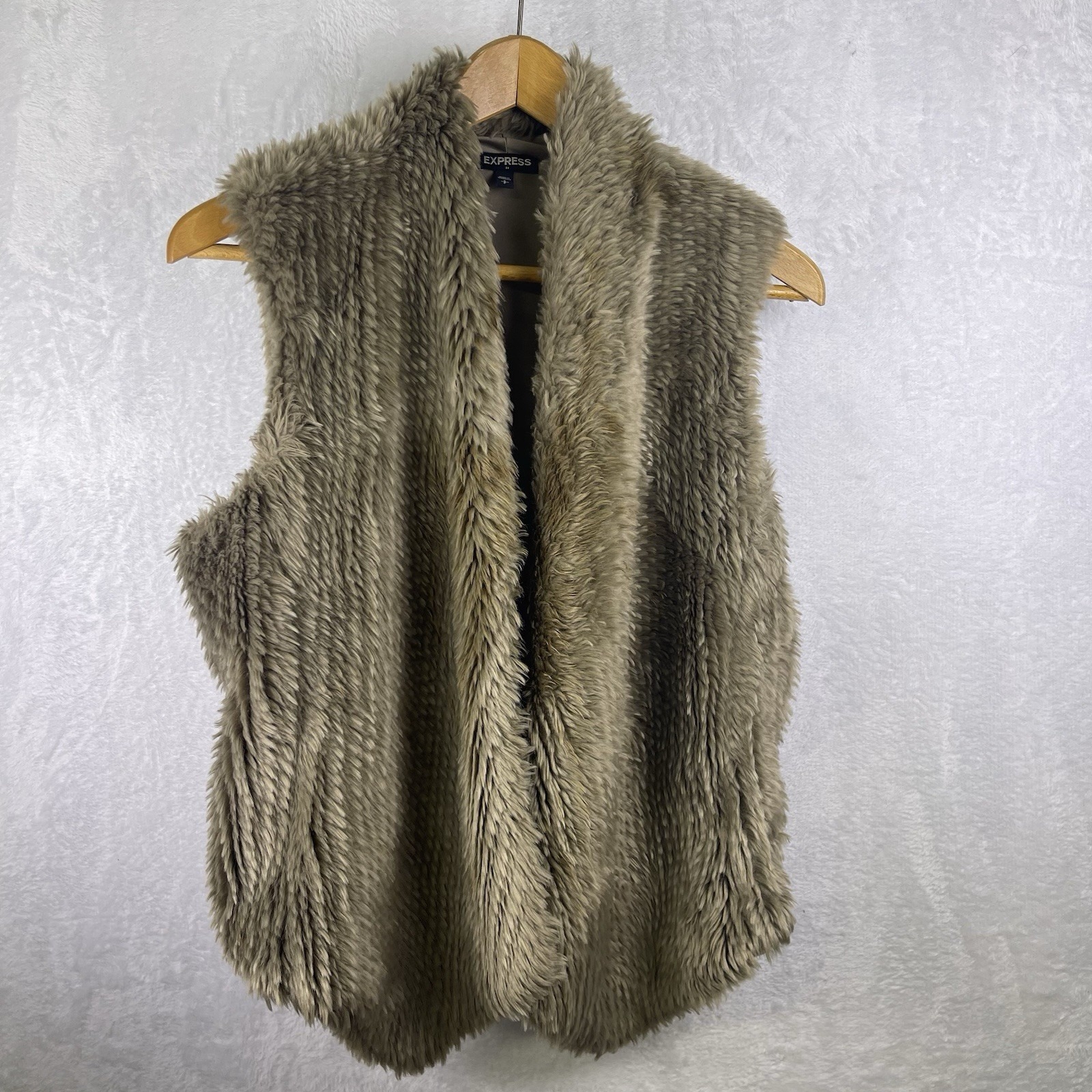 Express Faux Fur Vest Women's 2017 Size Small Brown